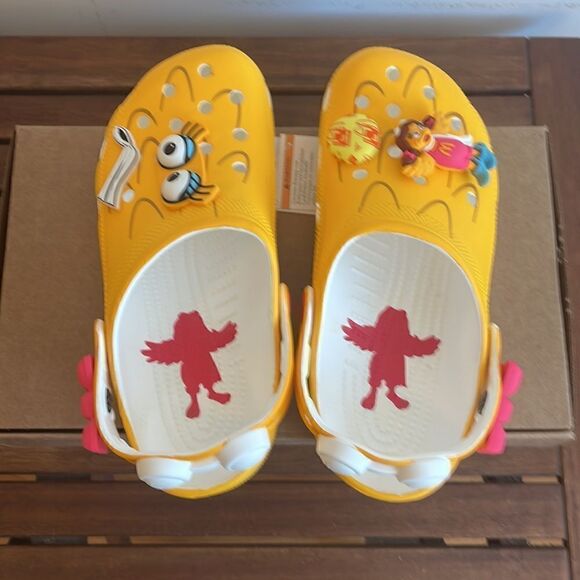 NWT McDonald’s x Crocs Birdie Classic Clog Women Size 8 Men Size 6 (208696-730) - Picture 3 of 12